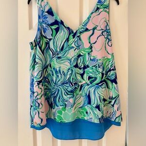 Lilly Pulitzer Pink and Blue Floral Top